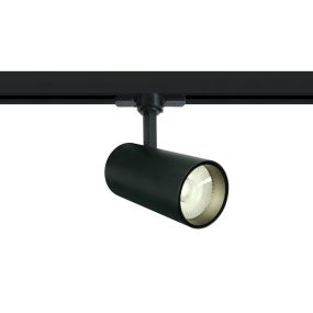 ONE Light COB Cylinder - rail spot met COB LED - 3-fase railsysteem - Ø 7,5 x 18 cm - 20W LED incl. - zwart - witte lichtkleur