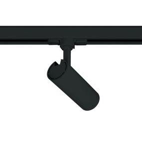 ONE Light COB Cylinder - rail spot met COB LED - 3-fase railsysteem - Ø 5,5 x 14,7 cm - 10W LED incl. - zwart - witte lichtkleur
