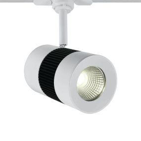 ONE Light COB Track Spots - rail spot met COB LED - 3-fase railsysteem - Ø 8 x 13,2 cm - 15W LED incl. - wit - warm witte lichtkleur