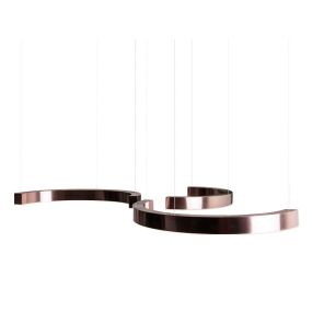 Maxlight Lotus - hanglamp - Ø 135 x 180 cm - 40W dimbare LED incl. - geborsteld brons