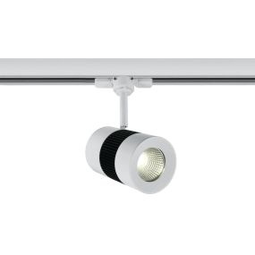 ONE Light COB Track Spots - rail spot met COB LED - 3-fase railsysteem - Ø 8 x 13,2 cm - 15W LED incl. - wit - warm witte lichtkleur