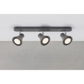 Nordlux Eik 9 - opbouwspot 3L - 45 x 8,6 cm - grijs