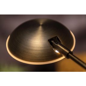 Artdelight Palermo - vloerlamp - Ø 26 x 170 cm - 10W dim to warm LED incl. - antiek brons