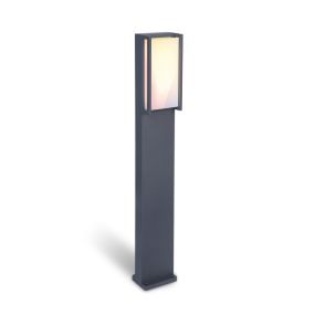 Lutec Qubo - tuinpaal - slimme verlichting - Lutec Connect - 11 x 9 x 75 cm - 16W LED incl. - IP54 - donkergrijs