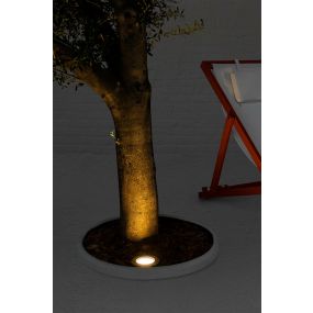 Faro Lio - ronde grondspot voor buiten - Ø 120 mm, Ø 90 mm inbouwmaat - 6W LED incl. - IP67 - satijn inox