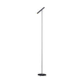 Artdelight Kansas - vloerlamp - Ø 2,5 x 140 cm - 6W dimbare led incl. - zwart