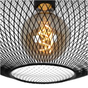 Lucide Mesh - plafondverlichting - Ø 45 x 24 cm - zwart