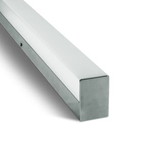 ONE Light Mirror LED Square - spiegellamp - 60 x 4 x 5,8 cm - 15W LED incl. - IP44 - chroom