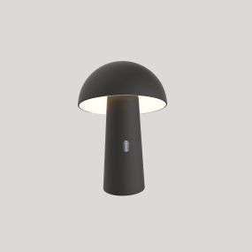 New Garden Shitake - oplaadbare buiten tafellamp - Ø16,5 x 25,5 cm - 7,5W LED incl. - IP44 - zwart