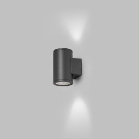 Faro Tond 2L - buiten wandverlichting - Ø 8 x 10,6 x 13 cm - 2x 6W LED incl. 3000K - IP54 - donker grijs