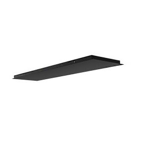 Artdelight Plate - plafondplaat uitbreidbaar tot 15 lampen - 160 x 30 x 3 cm - zwart