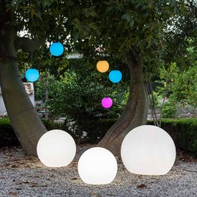 New Garden Buly 40 - buiten tafellamp met kabel - Ø 40 x 26,5 x 35 cm - IP65 - wit