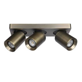 Artdelight Megano - opbouwspot 3L - 30 x 10 x 11,5 cm - antiek brons