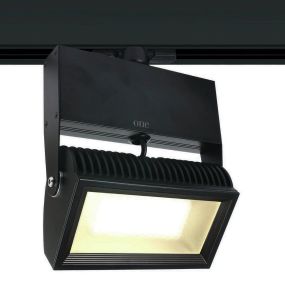 ONE Light Track Floodlight - range rail licht - 3-fase railsysteem - 18,4 x 10,7 x 25,5 cm - 42W LED incl. - zwart