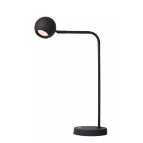 Lucide Comet - oplaadbare tafellamp - 30,2 x 15 x 49,6 cm - 3 stap dimmer - 3W dimbare LED incl. - zwart