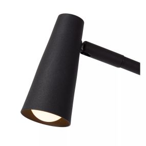 Lucide Stirling - oplaadbare tafellamp - 30,5 x 14 x 47,5 cm - 3 stap dimmer - 3W dimbare LED incl. - zwart