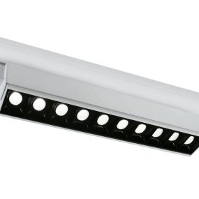 ONE Light Adjustable LED Linear Track Light - rail spot - 3-fase railsysteem - 58 x 6 x 8 cm - 10 x 5W LED incl. - wit - warm witte lichtkleur