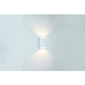 Artdelight Diaz Small - wandverlichting - 4 x 10 x 15 cm - 2 x 3W LED incl. - IP54 - wit