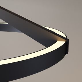 Artdelight Oregon - plafondlamp - Ø 33 x 14,1 cm - 2 x 15W dimbare LED incl. - zwart
