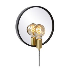 Lucide Reflex - spiegelverlichting - 31 x 12 x 33 cm - zwart