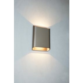 Artdelight Diaz Large - wandverlichting - 4 x 14,5 x 20 cm - 2 x 6W LED incl. - IP65 - champagne