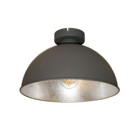 Artdelight Curve - plafondverlichting - Ø 31 x 20 cm - grijs en zilver