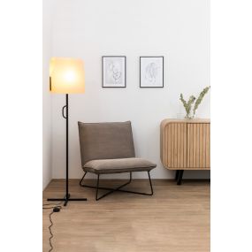 Faro Luang - staanlamp - 42 x 30 x 153 cm - karamel/zwart