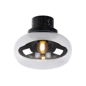 Lucide Lorena - plafondverlichting - Ø 23 x 20 cm - IP44 - fumé