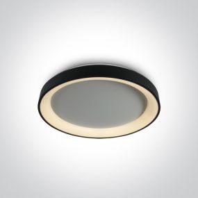 ONE Light LED Decorative Plafo - plafondverlichting - Ø 37,5 x 5,7 cm - 30W dimbare LED incl. - zwart