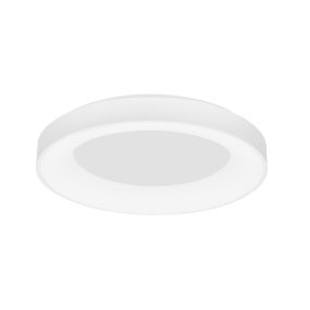Nova Luce Rando Smart - plafondverlichting - Ø 60 x 9 cm - 50W dimbare LED incl. - Tuya - zandwit
