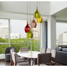 Searchlight Vibrant - hanglamp - Ø 30 x 160 cm - multicolour
