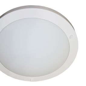 Artdelight Yuca - badkamer plafondverlichting - Ø 30 x 8 cm - 12W LED incl. - IP44 - wit