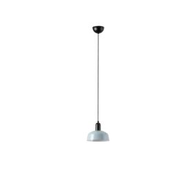 Faro Tatawin S - hanglamp - Ø 18,4 x 208,1 cm - satijnzwart en glanzend grijsblauw