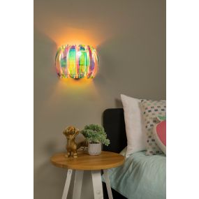Lucide Glinstar - wandlamp - 30 x 15 x 24 cm - multicolor