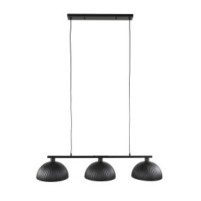 Vico Semicircular Cap-Ribbed - hanglamp - 120 x 30 x 150 cm - zwart