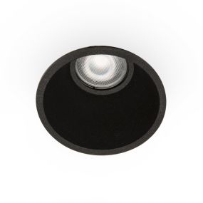 Faro Fresh - inbouwspot - Ø 90 mm, Ø 83 mm inbouwmaat - IP44 - mat zwart