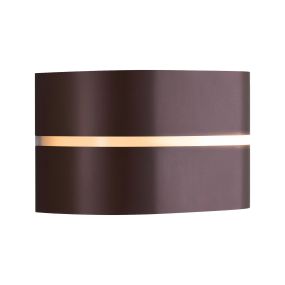 Nordlux Sibelis - buiten wandverlichting - 19,5 x 11,5 x 12 cm - IP54 - bruin