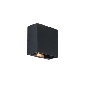 Lutec Gemini Beams - 11 x 11 x 5,4 cm - 10W incl. - IP54 - zwart - warm wit