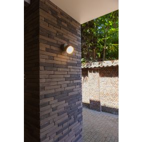 Lutec Dropsi - buiten wandverlichting - slimme verlichting - Lutec Connect - 9,4 x 9,4 x 11,5 cm - 9,5W LED incl. - IP44 - donkergrijs
