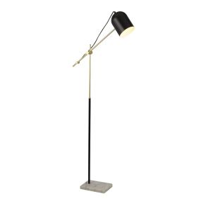Searchlight Odyssey - vloerlamp - 59 x 149 cm - zwart en goud
