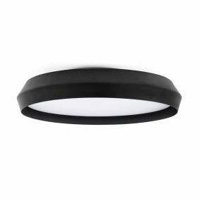Faro Shoku - plafondlamp - Ø 60 x 9,3 cm - 40W dimbare LED incl. - zwart