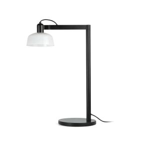 Faro Tatawin - tafellamp - 25 x 45,4 x 57,5 cm - zwart en melkglas
