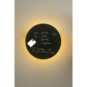 Faro Board - board wandlamp - Ø 45 x 3 cm - 12W LED incl. - mat zwart
