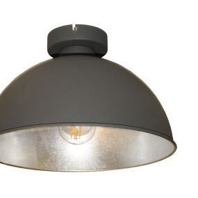 Artdelight Curve - plafondverlichting - Ø 31 x 20 cm - grijs en zilver