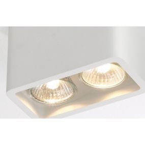 Artdelight Bronx2 - opbouwspot 2L - 13 x 7 x 8,5 cm - wit