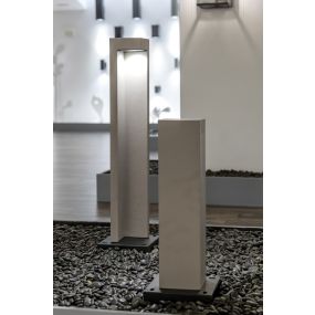 VK Lighting Trigono - tuinpaal -  18 x 18 x 70 cm - 6,5W LED incl. - IP65 - grijs