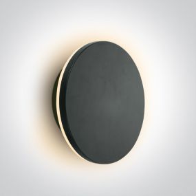 ONE Light Backlight Range - buiten plafond/wandlamp - Ø 25 x 5,5 cm - 15W dimbare LED incl. - IP65 - zwart