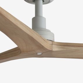 Faro Klim M Fan - plafondventilator - Ø 125 cm - incl. afstandsbediening - slimme ventilator - licht hout en wit