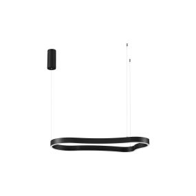 Nova Luce Dussa - hanglamp - 45 x 150 x 90 cm - 52W dimbare LED incl. - zandzwart