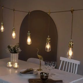 Konstsmide - decoratieve lichtsnoer - 850cm - 8 vervangbare LED lampen incl. - 5,6W - dimbaar - goud